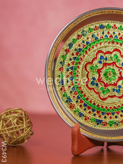 Meenakari Plate 8 inch- W3493