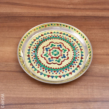 Meenakari Plate 8 inch- W3493