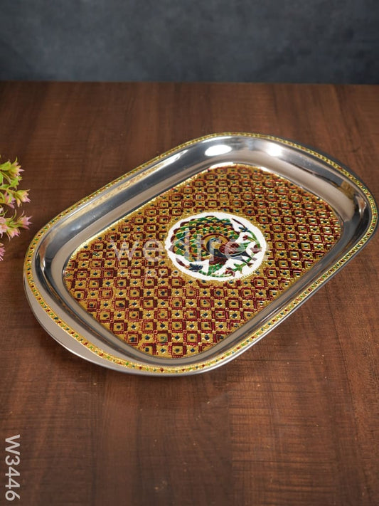 Meenakari Rectangular Plate - W3446