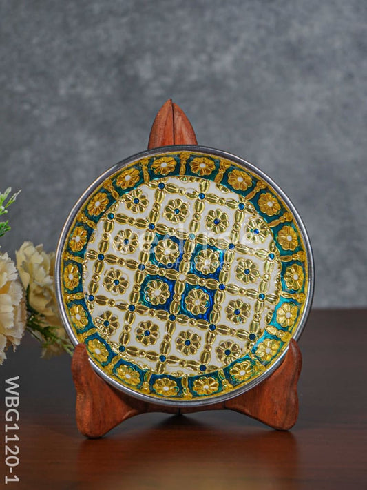 Meenakari Round Plate - WBG1120