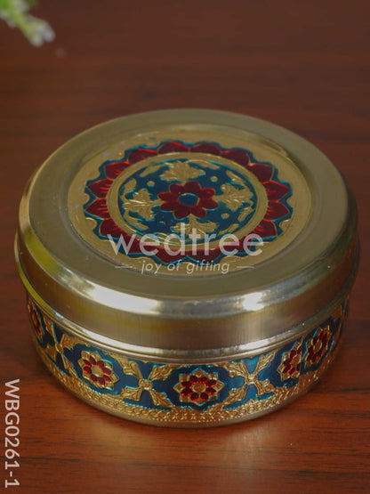 Meenakari Poori Box - 4 inch - WBG0261