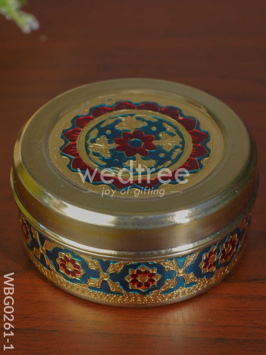 Meenakari Poori Box - 4 inch - WBG0261