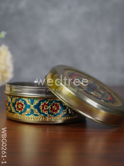 Meenakari Poori Box - 4 inch - WBG0261