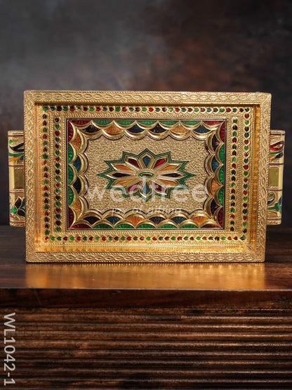 Meenakari Tray - 10X7 Inches -  - WL1042