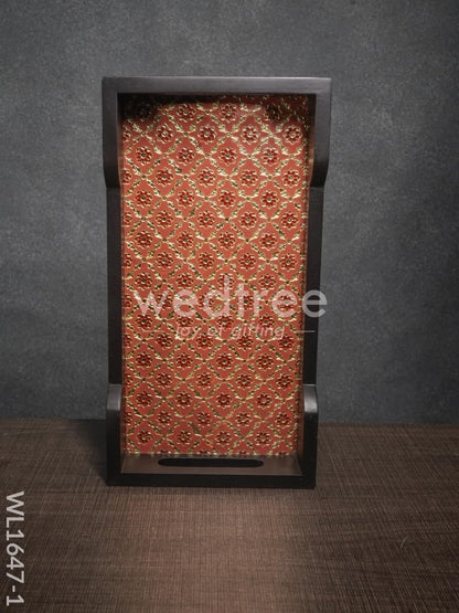 Meenakari Wooden - Rectange Tray (12x6) - WL1647