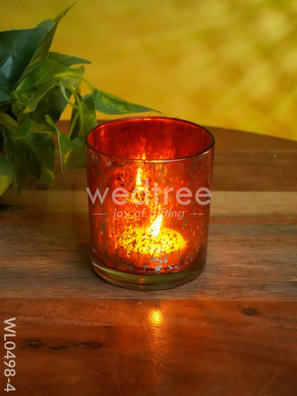 Mercury glass T-light holder 3 Inches - Set of 4