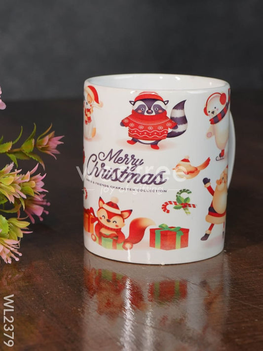 Merry Christmas Printed White Mug - WL2379