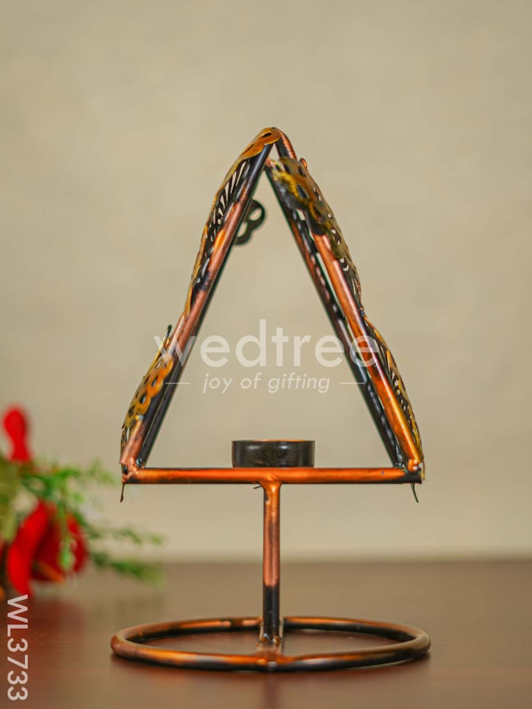 Metal Butterfly T Light Holder with Stand - WL3733