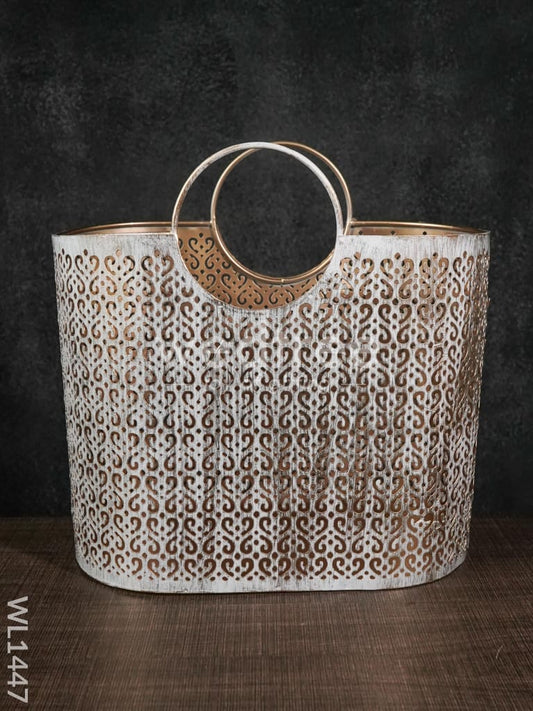 Metal Décor Basket - Large - WL1447