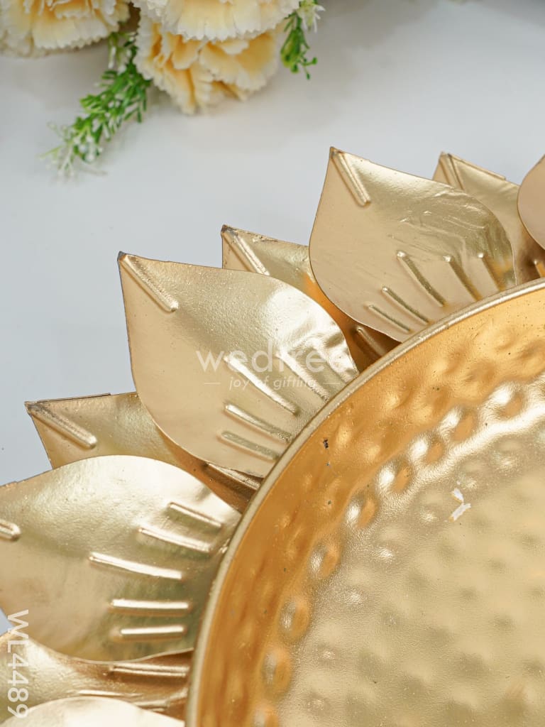 Metal Decor Lotus Urli - Set of 3 - WL4489
