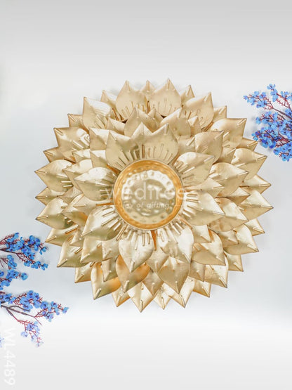 Metal Decor Lotus Urli - Set of 3 - WL4489