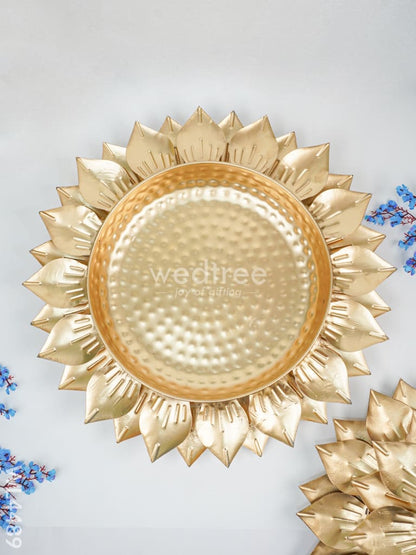 Metal Decor Lotus Urli - Set of 3 - WL4489