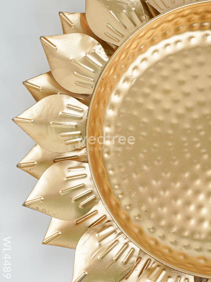 Metal Decor Lotus Urli - Set of 3 - WL4489