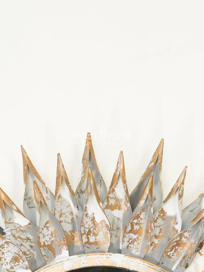 Metal Decor Mirror - White - WL4481