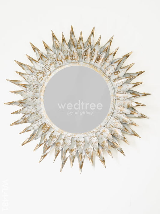 Metal Decor Mirror - White - WL4481
