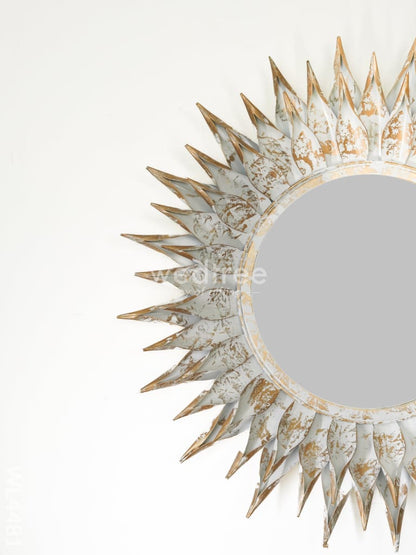 Metal Decor Mirror - White - WL4481