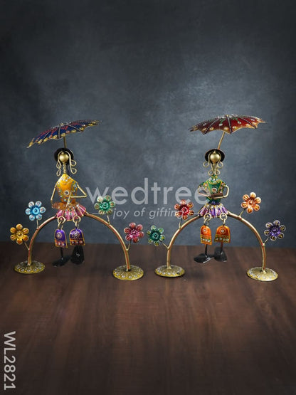 Metal Décor Showpiece - Set of 2 - WL2821