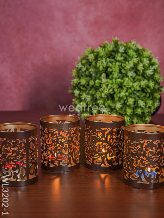 Metal Engraved Votives Set of 4 - WL3202-1