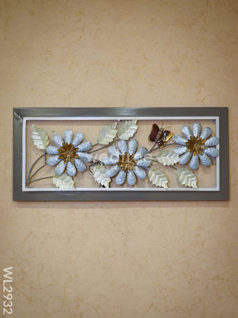 Metal Floral Wall Hanging Frame - WL2932