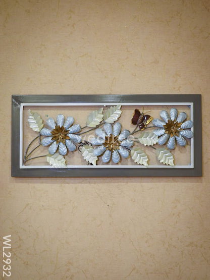 Metal Floral Wall Hanging Frame - WL2932