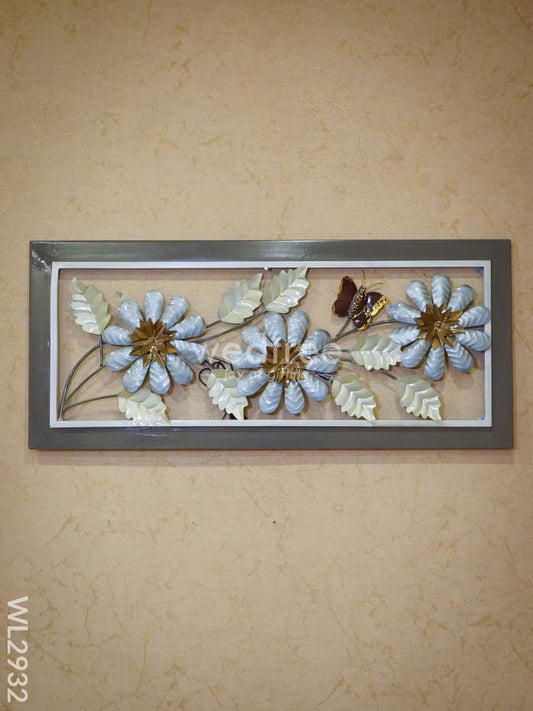 Metal Floral Wall Hanging Frame - WL2932