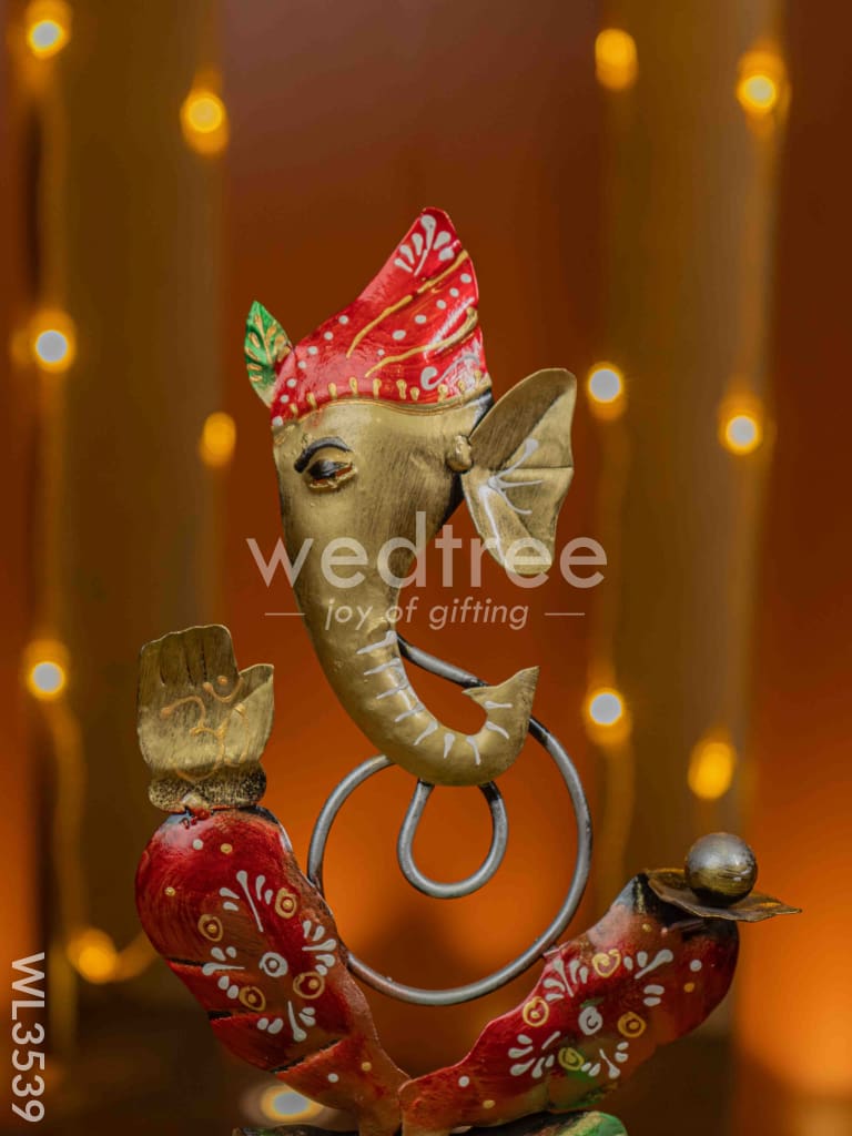 Metal Ganesha T Light Holder - WL3539