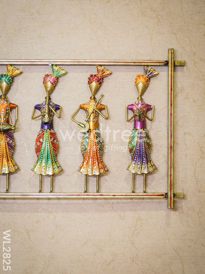 Metal Hand Painted Musicians on Frame - WL2825
