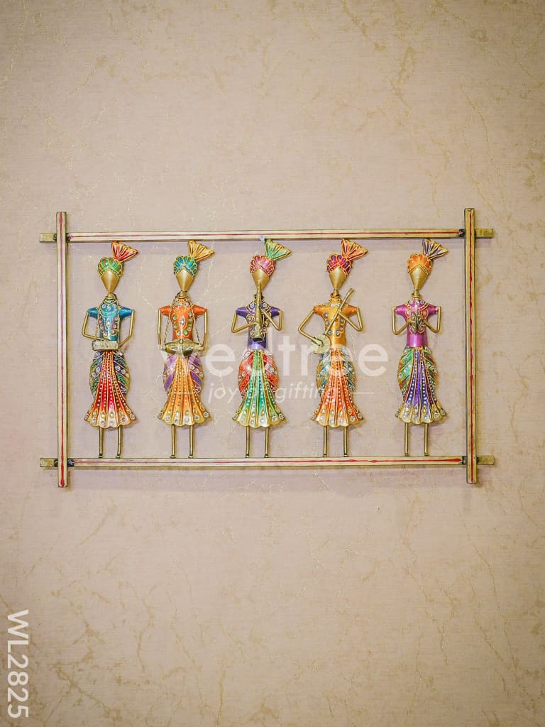Metal Hand Painted Musicians on Frame - WL2825