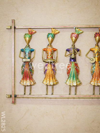 Metal Hand Painted Musicians on Frame - WL2825