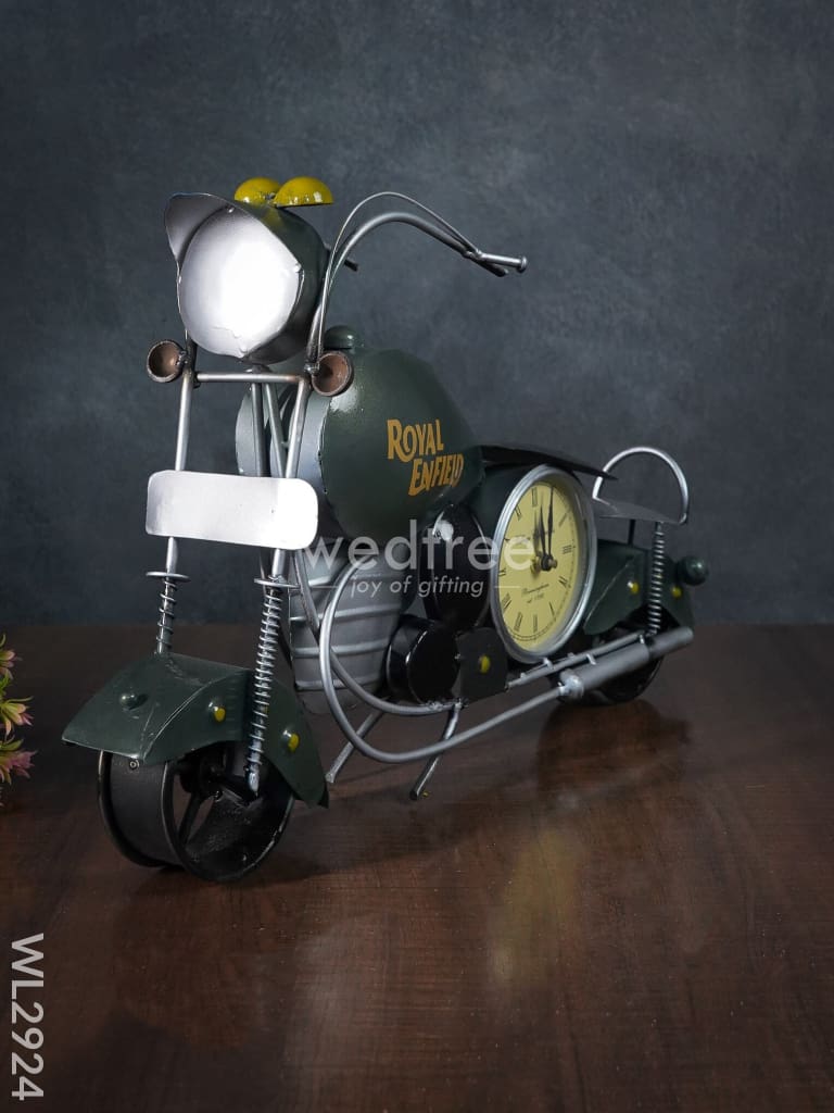 Metal Handpainted Bike with Clock - WL2924
