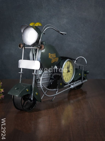 Metal Handpainted Bike with Clock - WL2924