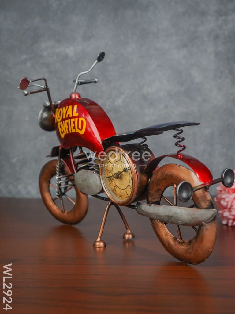 Metal Handpainted Bike with Clock - WL2924