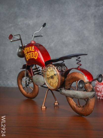 Metal Handpainted Bike with Clock - WL2924