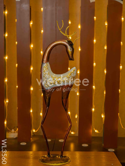 Metal Handpainted Deer Candle Holder - Set of 2 - WL3560