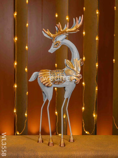 Metal Handpainted Deer - Set of 2 - WL3558
