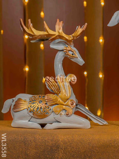 Metal Handpainted Deer - Set of 2 - WL3558