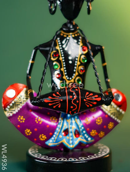Metal Handpainted Marwari Musicians - Set of 3 - WL4936