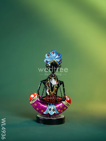 Metal Handpainted Marwari Musicians - Set of 3 - WL4936