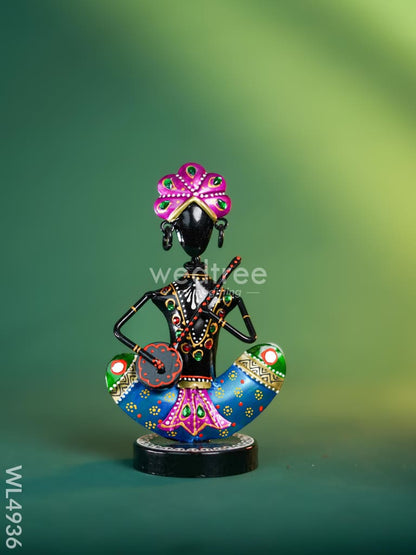 Metal Handpainted Marwari Musicians - Set of 3 - WL4936