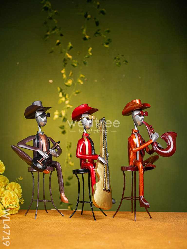 Metal Handpainted Musician Set of 3 - WL4719