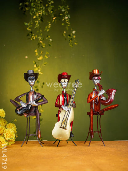 Metal Handpainted Musician Set of 3 - WL4719