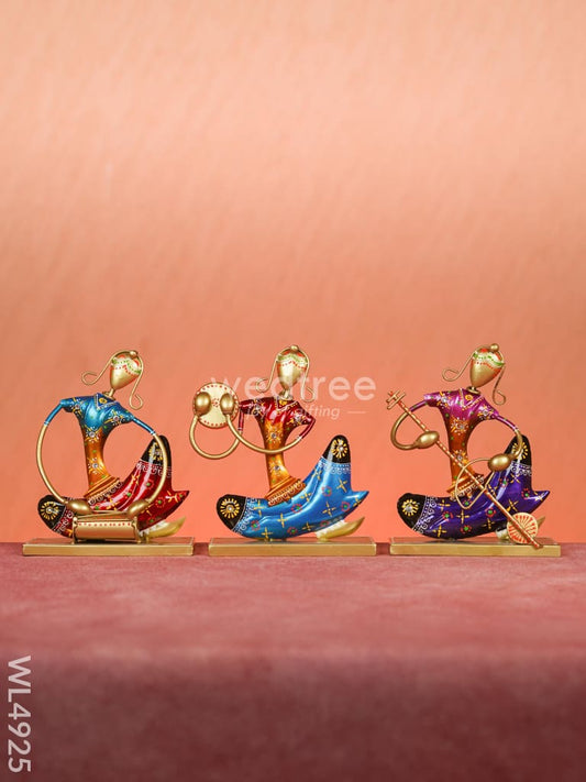 Metal Handpainted Musician - Set of 3 - WL4925