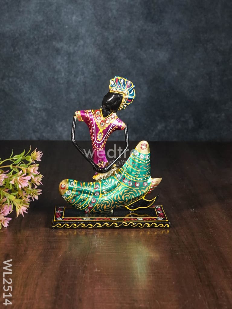 Metal Handpainted Musician Showpiece (set of 3) - WL2514