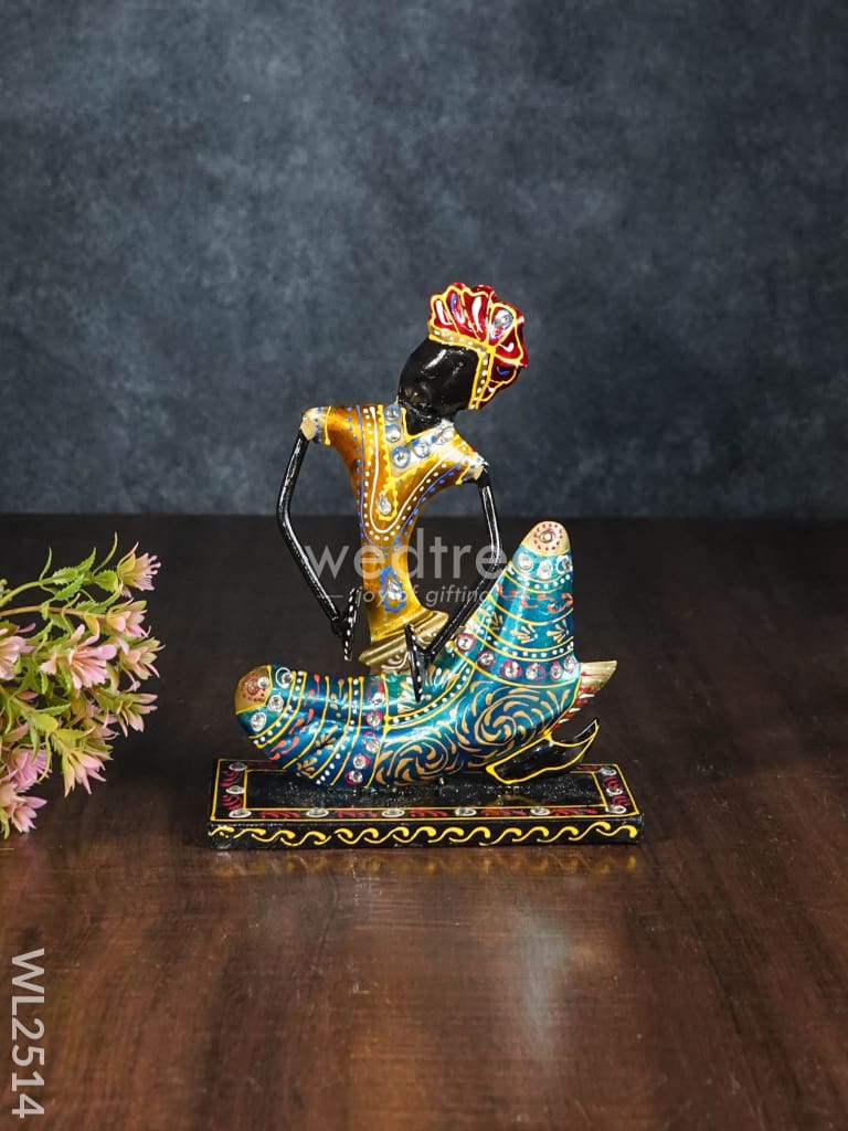 Metal Handpainted Musician Showpiece (set of 3) - WL2514
