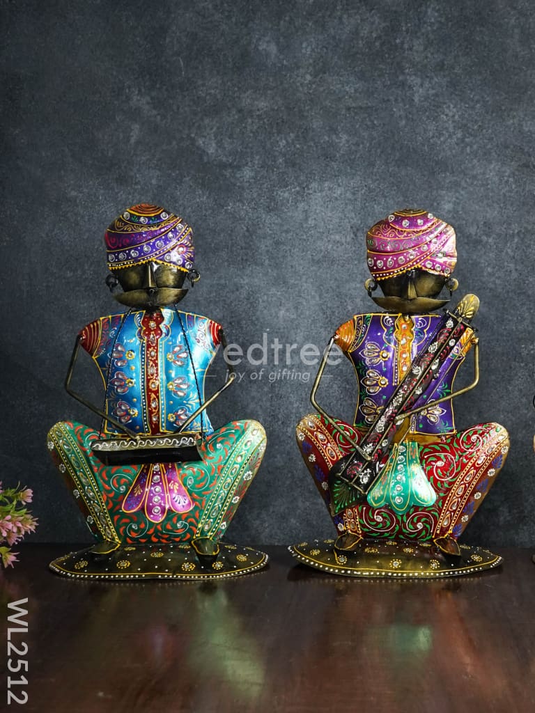 Metal Handpainted Musician Showpieces (Set of 3) - WL2512