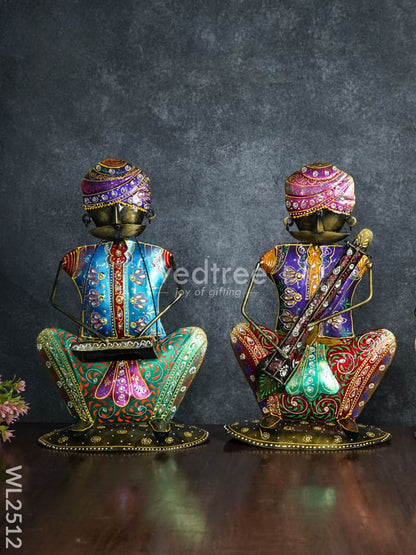 Metal Handpainted Musician Showpieces (Set of 3) - WL2512