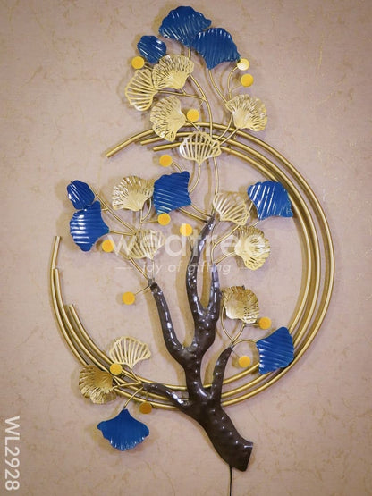 Metal Handpainted Tree in Ring - WL2928