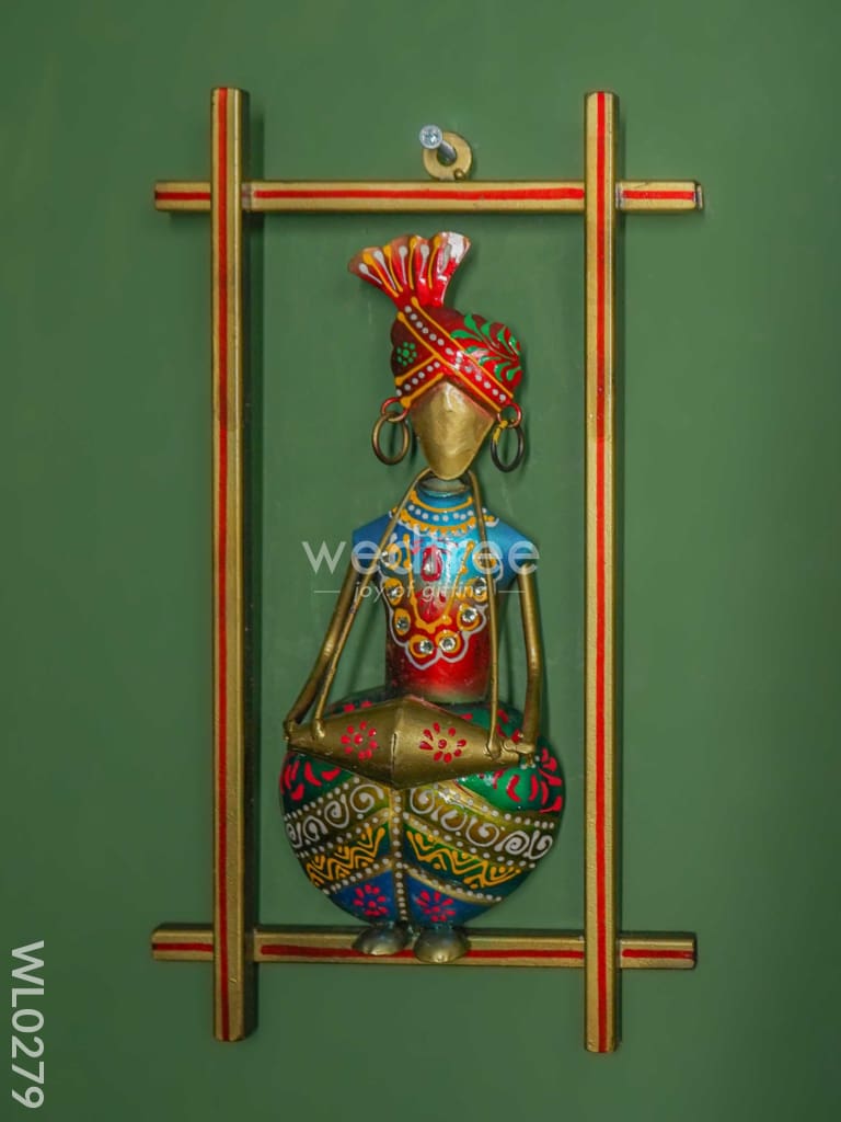 Metal Handpainted Wall Hanging Musician Frame - Set of 3 - WL0279