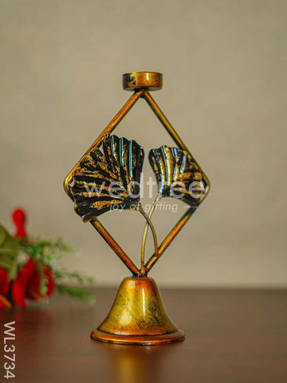 Metal Leaf T Light Holder - WL3734