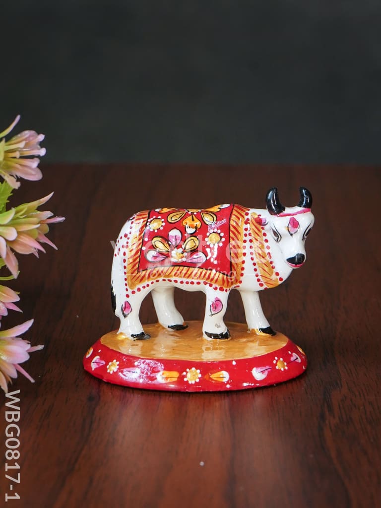 Metal Meenakari Cow - WBG0817-1